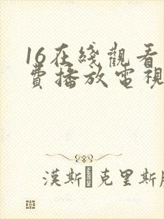 16在线观看免费播放电视剧大全