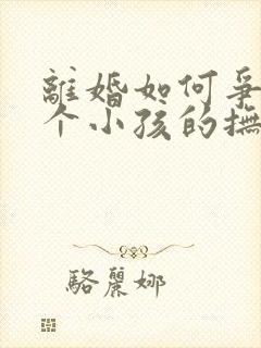 离婚如何争取两个小孩的抚养权