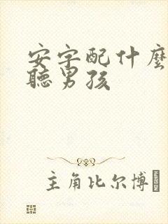 安字配什么字好听男孩