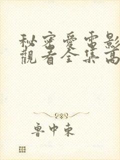 秘密爱电影免费观看全集高清封面