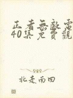 正者无敌电视剧40集免费观看