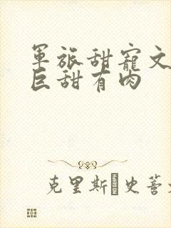 军旅甜宠文推荐巨甜有肉