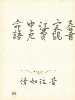 命中注定泰剧国语免费观看全集封面