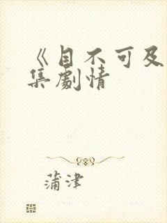 《目不可及》分集剧情封面