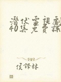 潜伏电视剧全集40集免费谍战