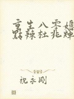 重生八零媳妇有点辣杜兆辉