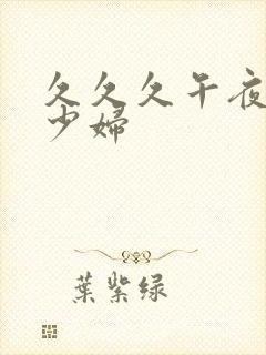 久久久午夜精品少妇