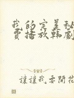 我的完美秘书免费播放韩剧封面