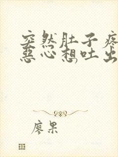 突然肚子疼头晕恶心想吐出虚汗是怎么回事