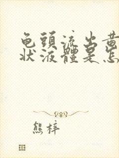 龟头流出黄色水状液体是怎么回事封面