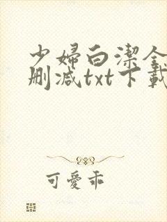 少妇白洁全文无删减txt下载