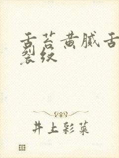 舌苔黄腻舌中有裂纹