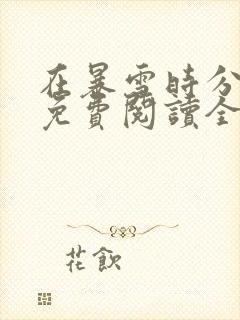 在暴雪时分小说免费阅读全文