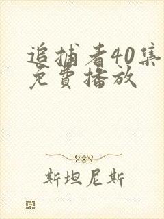 追捕者40集全免费播放