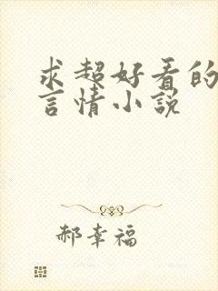 求超好看的现代言情小说