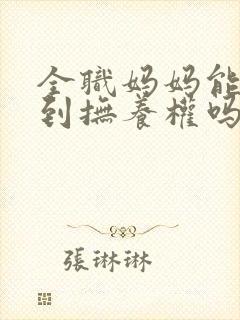 全职妈妈能争取到抚养权吗