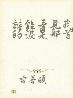 谁能看见我心里的泪是哪首歌的歌词