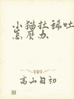 小猫拉稀吐黄水怎么办