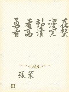 勇者动漫在线观看高清完整版