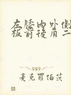 左膝内外侧半月板前后角二度损伤封面