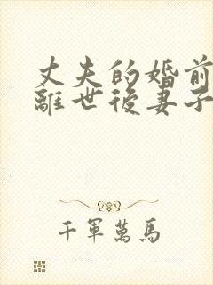 丈夫的婚前财产离世后妻子是否有继承权