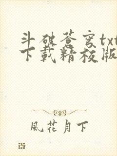 斗破苍穹txt下载精校版