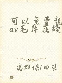 可以免费观看的av毛片在线观看