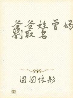 爸爸姓曾妈妈姓刘取名封面