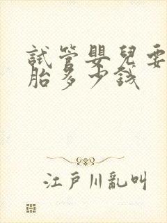 试管婴儿要双胞胎多少钱