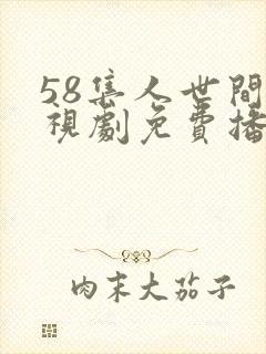 58集人世间电视剧免费播