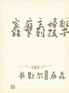 家庭主妇离婚时能拿到孩子的抚养权吗