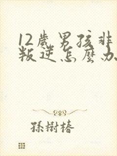 12岁男孩非常叛逆怎么办