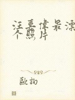 汪嘉伟最漂亮三个照片