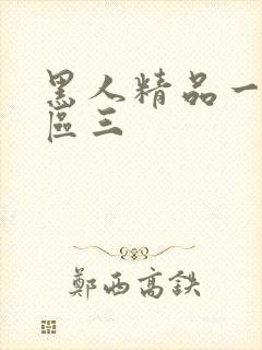 黑人精品一区二区三封面