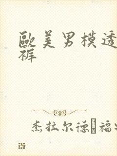 欧美男模透明内裤封面