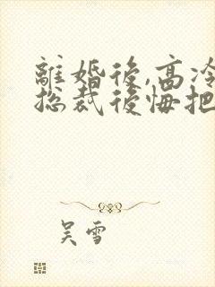 离婚后,高冷女总裁后悔把