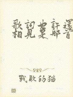 歌词也许还能再相见是哪首歌