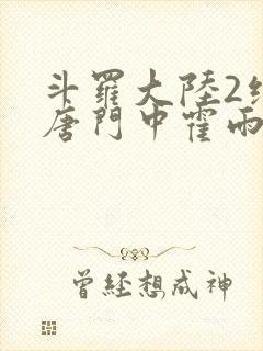 斗罗大陆2绝世唐门中霍雨浩