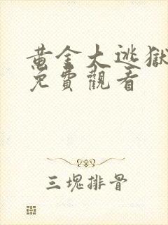 黄金大逃狱粤语免费观看