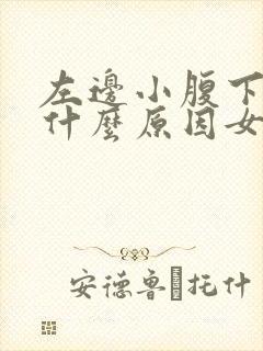 左边小腹下面痛什么原因女性