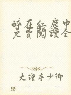 醉在红尘中小说免费阅读全文