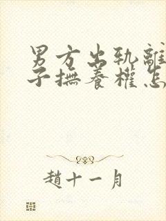 男方出轨离婚孩子抚养权怎么判封面