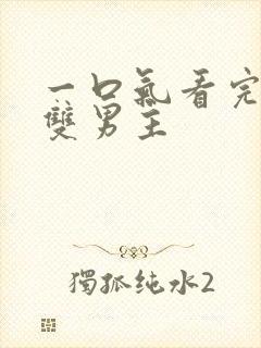 一口气看完小说双男主