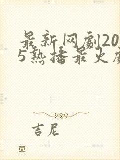 最新网剧2025热播最火剧免费观看