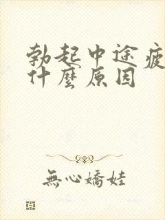 勃起中途疲软是什么原因