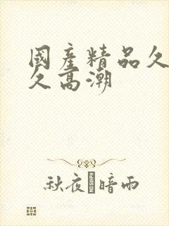 国产精品久久久久高潮