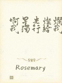 啊星光灿烂,伴我独行给我光明