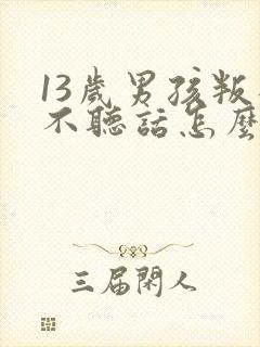 13岁男孩叛逆不听话怎么办