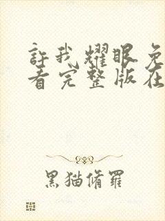 许我耀眼免费观看完整版在线全集