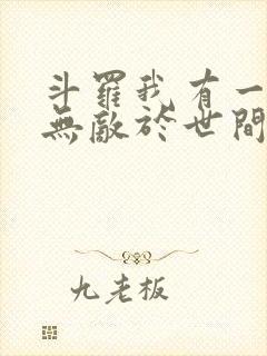 斗罗我有一剑可无敌于世间txt下载封面